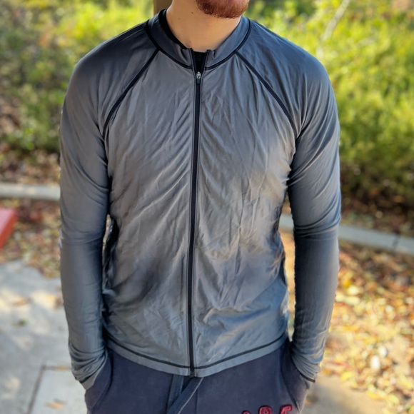 SPEEDO MEN POWERFLEX ECO DIVER JACKET WIND BREAKER WARM UP ZIP COVER ZIPPER JOCK - Picture 5 of 16